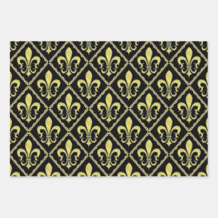 Elegant Fleur De Lis Design Wrapping Paper Sheet