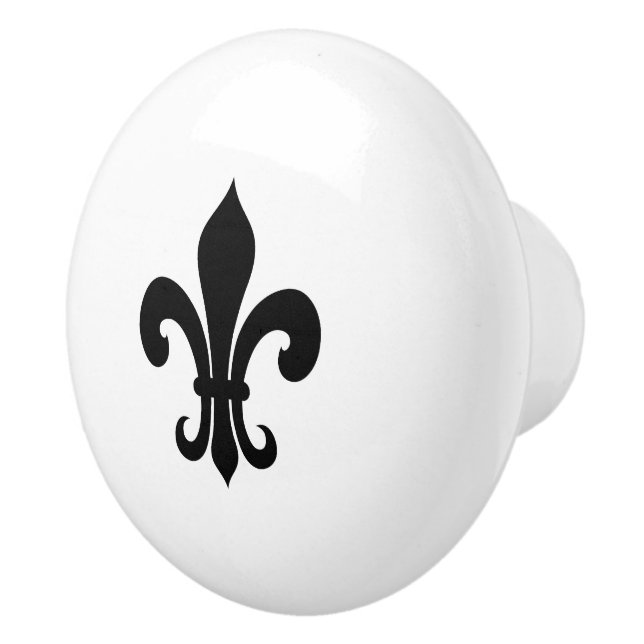 Elegant fleur de lis icon door and drawer knobs (Right)
