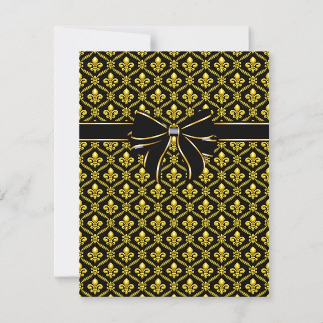 Elegant Fleur de Lis  Invitation (Front)