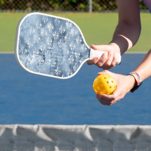 Elegant Fleur-de-Lis - Vintage Blue French  Pickleball Paddle