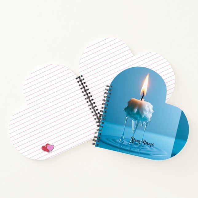 Elegant Floating Candle  Notebook (Inside)