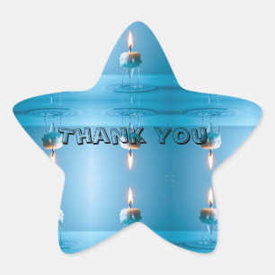 Elegant Floating Candle Star Sticker