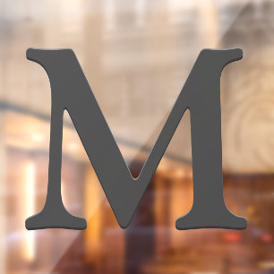 Elegant Floating Dark Grey Custom Monogram Letter