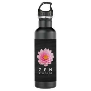 Elegant Floating Pink Lotus Flowers 710 Ml Water Bottle