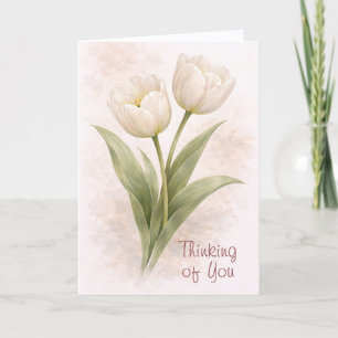 Elegant Flolral Thinking Of You Card