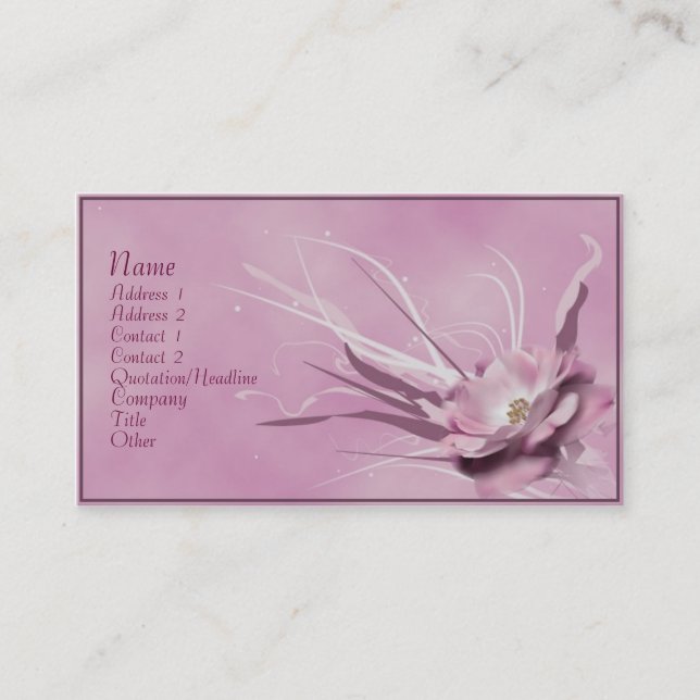 Elegant Flora Business Card (Front)