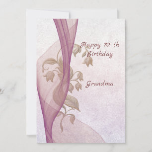 Elegant floral 70 th Birthday card