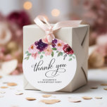 Elegant Floral 70th Birthday Party Thank You Favour Tags<br><div class="desc">Elegant thank you tags for your 70th birthday party favours featuring "thank you" and "70 & Fabulous" in a chic script and watercolor bouquets of burgundy red and blush pink florals with sage greenery. Personalise with your name.</div>