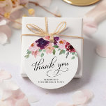 Elegant Floral 90th Birthday Party Thank You Favour Tags<br><div class="desc">Elegant and chic personalised thank you tags for your 90th birthday party favours featuring "thank you" and "90 & Fabulous" in a chic calligraphy script and watercolor bouquets of burgundy red and blush pink florals with sage greenery. Personalise with your name.</div>
