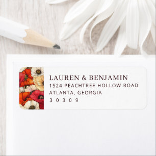Elegant Floral Address Design Return Address Label
