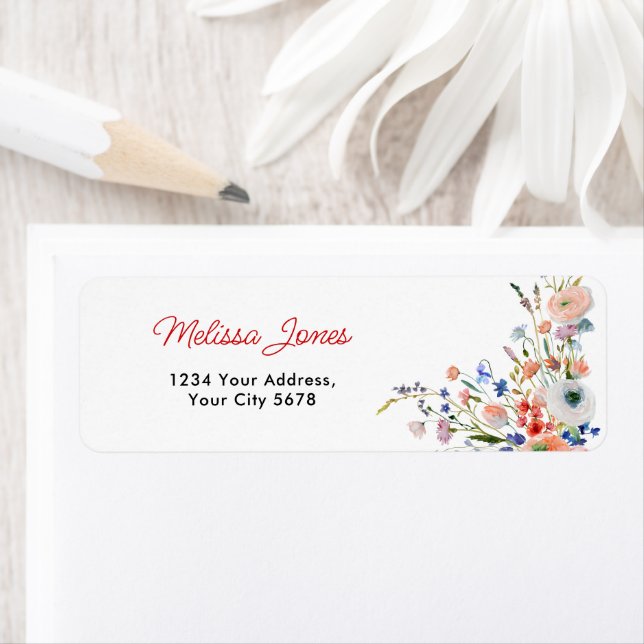 Elegant Floral Address Return Address Label (Insitu)