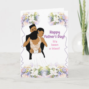 Elegant Floral African American Father's Day Card