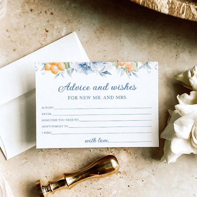 Elegant Floral and Citrus Advice and Wishes Cards (Creator Uploaded)
