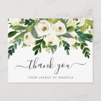 Elegant Floral and Greenery Business Thank You