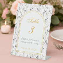 Elegant Floral Arch Retirement Party