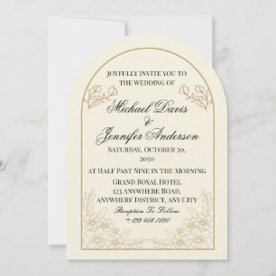 Elegant Floral Arch Wedding Invitation