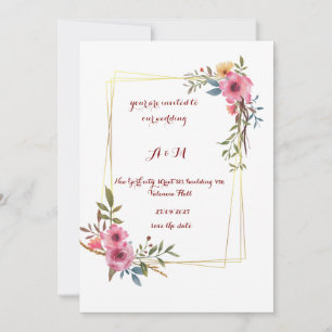 Elegant Floral Arch Wedding Invitation  