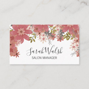 Elegant Floral Arrangement Appointment Card