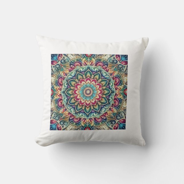 "Elegant Floral Art" Cushion (Front)