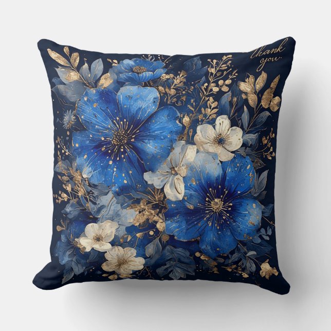 Elegant Floral Artwork Cushion (Front)
