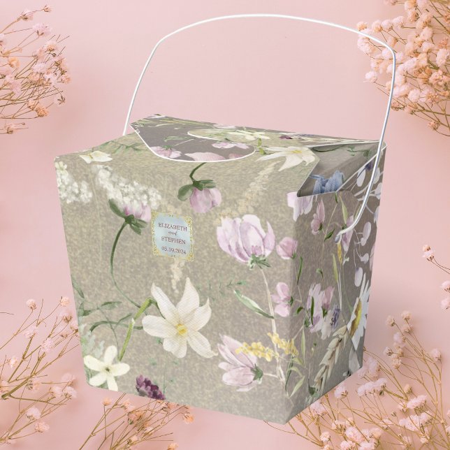 Elegant Floral Autumn Wedding Favour Box (Creator Uploaded)