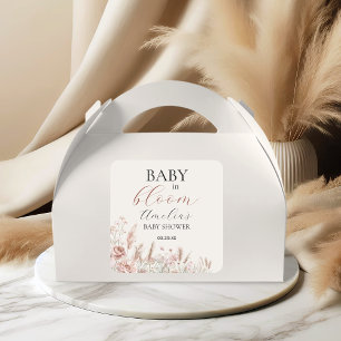 Elegant Floral Baby in Bloom Square Sticker