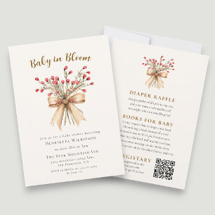 Elegant Floral Baby Shower All-in-One Invitation