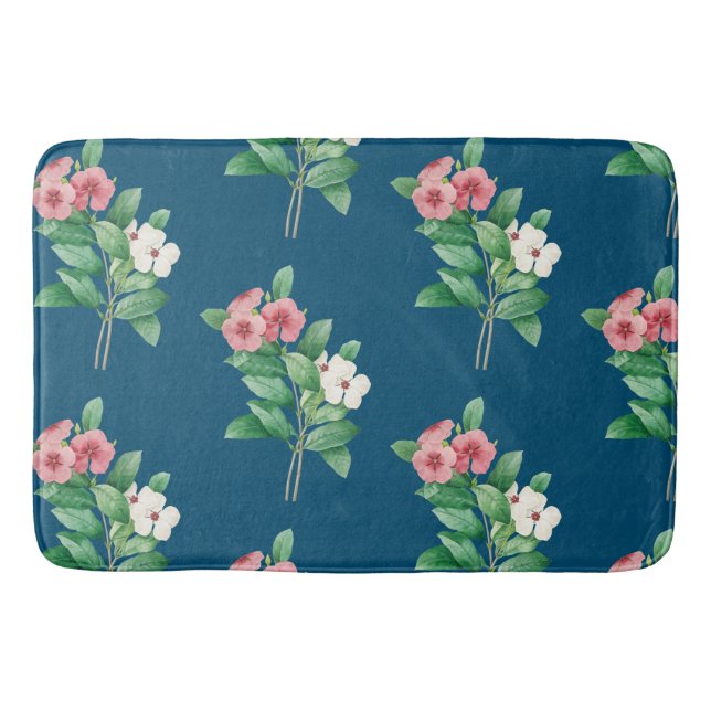 Elegant Floral  Bath Mat (Front)