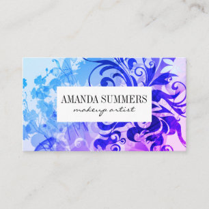 Elegant Floral Beauty Salon Business Card