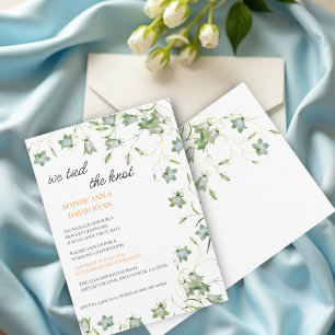 Elegant Floral Bellflower We tied the Knot Invitation