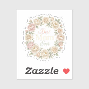 Elegant Floral Best Mum Ever Wreath