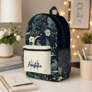 Elegant Floral & Bird School Backpack