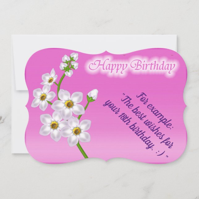 Elegant Floral Birthday Card (Front)