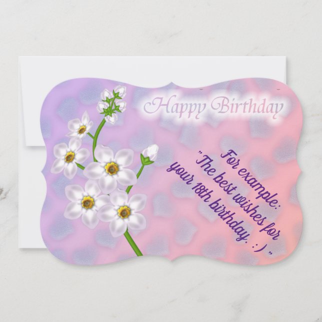 Elegant Floral Birthday Card (Front)