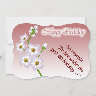 Elegant Floral Birthday Card