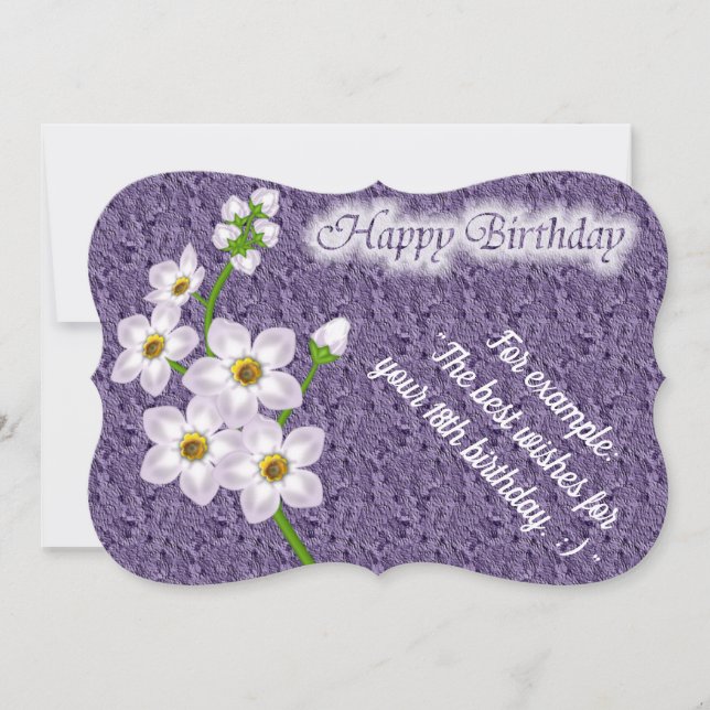 Elegant Floral Birthday Card (Front)