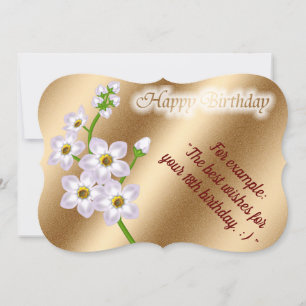 Elegant Floral Birthday Card