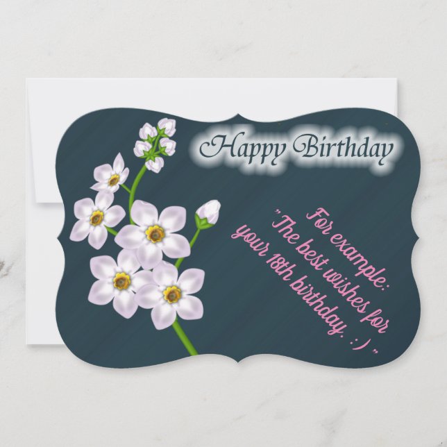 Elegant Floral Birthday Card (Front)