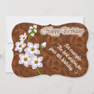 Elegant Floral Birthday Card