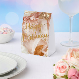 Elegant Floral Birthday Napkins | Premium Paper Na