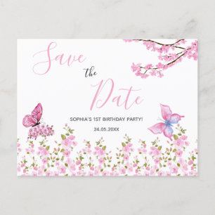 Elegant Floral Birthday Party Postcard