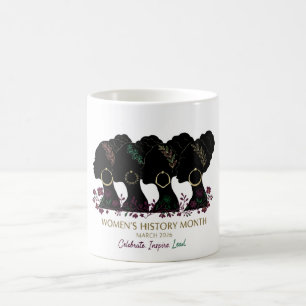 Elegant Floral Black Women's History Month 2026 Coffee Mug
