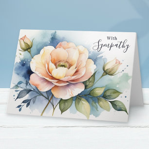 Elegant Floral Blank Inside Sympathy Card