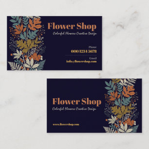 Elegant Floral Bloom, Flower Shop, Florist Business Card