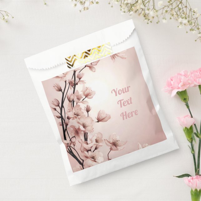 Elegant Floral Blossom Wedding Invitation Design Favour Bag (Sealed)