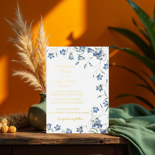 Elegant Floral Blue Bellflower Wedding