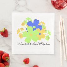 Elegant Floral Blue Yellow Green Inside Out Inspo