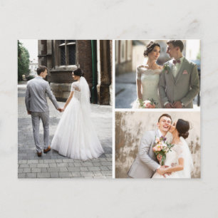 Elegant Floral Blush Wedding Thank You Postcard