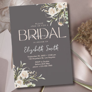 Elegant Floral Boho Bridal Shower Invitation