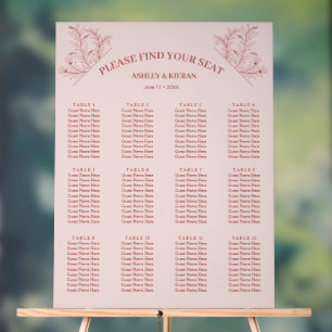 Elegant Floral Boho Seating Chart